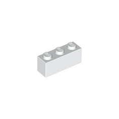Конструктор LEGO Кубик 1х3, белый набор из 50 шт 362201