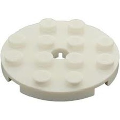 Конструктор LEGO Круглая пластина 4х4, белый, 50 шт 4515347