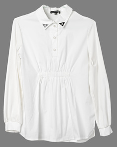 Блузка детская Bell bimbo с защипами, белый, 152