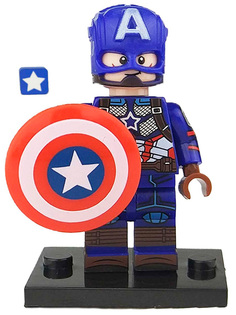 Мини-фигурка Капитан Америка Мстители Марвел Captain America аксессуары, 4 см Star Friend