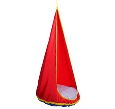 Качель-гамак Капля d600, усиленный, уличный гамак кокон подвесной для детей, красный, No Brand