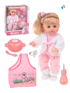 Кукла для девочки Наша Игрушка Моя малышка, звук, пьет, писает, кукла 37см., 803768
