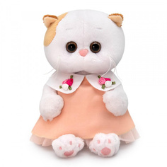 Мягкая игрушка BUDI BASA Кошечка Ли-Ли BABY в персиковом платье