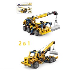 3D конструктор GBL автокран с подъемным механизмом 2 в 1, 310 дет KY1080
