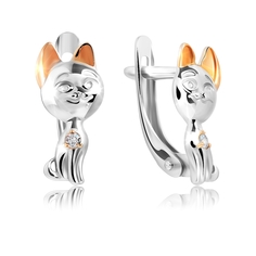 Серьги из серебра VALTERA 117873, фианит