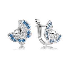 Серьги из серебра VALTERA 118856, фианит