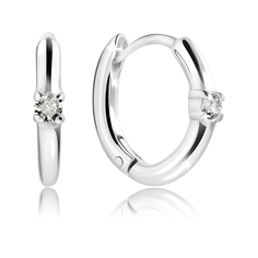 Серьги конго из серебра VALTERA 117039, циркон