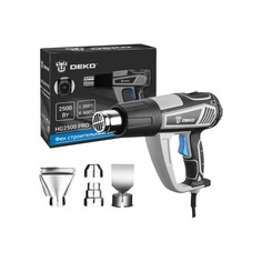 DEKO Фен строительный HG2500 PRO, 2500 Вт, с LCD дисплеем 063-4336