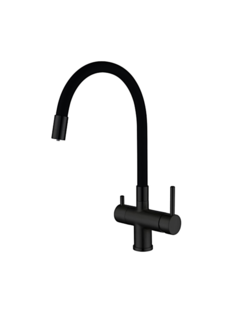 Смеситель для кухни Gappo G4398-36 с гибким изливом, черный
