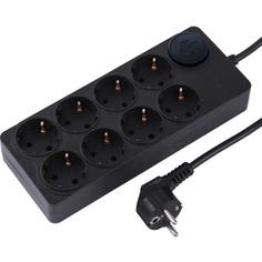 Сетевой фильтр Ippon BK-8-EU-3-16-B 3м (8 розеток) черный (коробка)