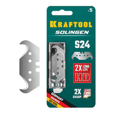 Лезвия крюковидные (5 шт; S24) для технических ножей Kraftool 09643-S5_z02