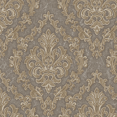 Обои AdaWall Dante 1405-4 Винил на флизелине (1,06*10,05) Коричневый, Дамаск