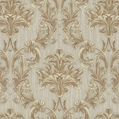 Обои AdaWall Ephes 6808-3 Винил на флизелине (1,06*10) Коричневый/Бронзовый, Дамаск