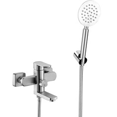 Смеситель для ванны MELANA-F610305 Stello нерж.сталь, однорычажный, сатин, литой излив