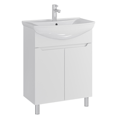 Тумба с раковиной Sanstar Bianco 65 напольная