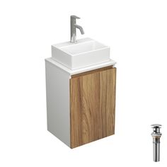 Комплект для ванной,4 предмета Bau (Тумба Bau Blackwood 40+раковина BAU+смеситель, выпуск) Bauedge