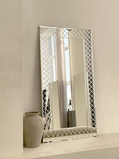 Зеркало настенное прямоугольное Идиллия 60*110 с нанесением гравированного рисунка