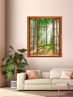 Фотообои бумажные Postermarket WM-345 Окно в лес 119*140 см