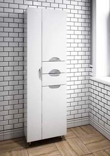 Шкаф-пенал Монако Люкс 52 с корзиной