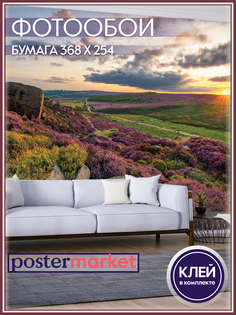 Фотообои бумажные Postermarket WM-90 Вереск 368х254 см