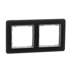 Рамка Schneider Electric Sedna Design SDD362802 дымчатое стекло 2-постовая универсальная