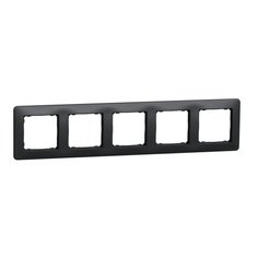 Рамка Schneider Electric Sedna Design 5-постовая универсальная, антрацит SDD314805