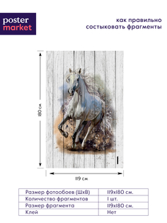 Фотообои бумажные Postermarket WM-180 Лошадь 180х119 см