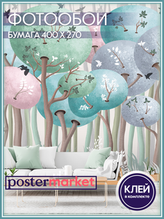 Фотообои бумажные Postermarket WM-300 Сказочный лес 400х270 см