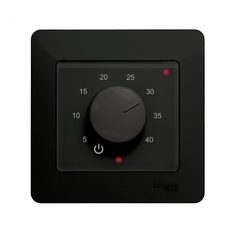 Терморегулятор ЭргоЛайт ТР-03 Глосса для рамки Schneider Electric Glossa, чёрный, 16 А