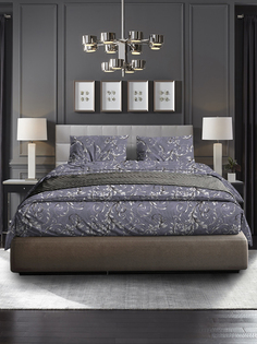 Комплект постельного белья 2-спальный Galtex Комфорт Валенсия сине-сиреневый