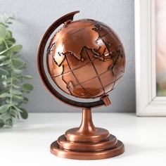 Сувенир металл "Глобус" бронза 10,5х11х18,5 см No Brand