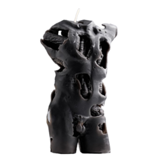 Свеча фигурная "Ажурный мужской торс", 17х7 см, черная Богатство Аромата