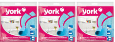 Салфетки для уборки York перфорированные голубые 3шт/уп 3 уп