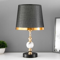Настольная лампа "Лианелия" Е27 40Вт черно-золотой 25х24х41 см Risalux