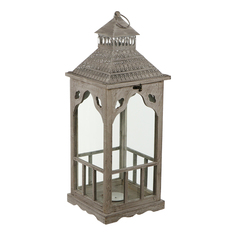 Подсвечник-фонарь Minhou lisheng 24,5x24,5x65 см серый