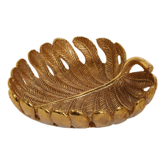 Декоративный поднос Willken Золотой лист 18,5x17,3x5,3 см золотистый