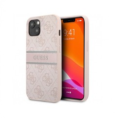 Чехол CG Mobile Guess PU 4G Stripe printed logo Hard для iPhone 14 Plus, Розовый