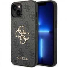 Чехол cg mobile guess pu 4g big metal logo hard для iphone 14, серый (guhcp14s4gmggr)