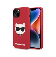 Чехол Karl Lagerfeld Liquid silicone Choupette Hard (MagSafe) для iPhone 14 Plus, Красный