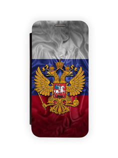 Чехол для Honor X9A с магнитом, черный с принтом ГЕРБ НА ФЛАГЕ Zibelino