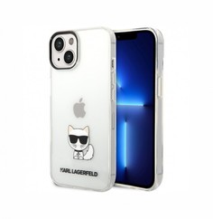 Чехол CG Mobile Karl Lagerfeld PC/TPU Choupette body Hard для iPhone 14 Plus, Прозрачный