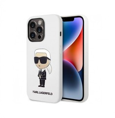 Чехол Karl Lagerfeld Liquid silicone NFT Karl Ikonik Hard для iPhone 14 Pro, Белый