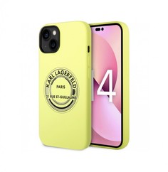 Чехол CG Mobile Karl Lagerfeld Liquid silicone Round RSG logo Hard для iPhone 14, Зеленый