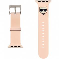 Ремешок Karl Lagerfeld Silicone Choupette head для Apple Watch 41/38 мм, розовый