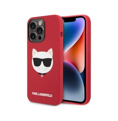Чехол Karl Lagerfeld Liquid silicone Choupette Hard (MagSafe) для iPhone 14 Pro, Красный