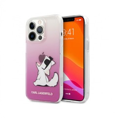 Чехол Karl Lagerfeld PC/TPU Choupette Fun Hard для iPhone 14 Pro, Розовый градиент
