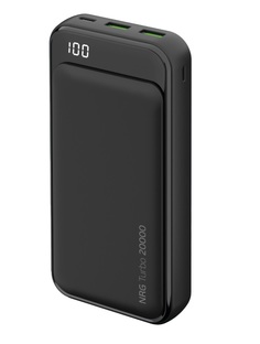 Аккумулятор внешний Deppa NRG Turbo V2 20000 mAh, 22,5W, display, чёрный