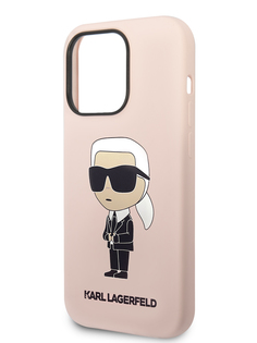 Чехол Karl Lagerfeld для iPhone 14 Pro Max силиконовый MagSafe, Pink