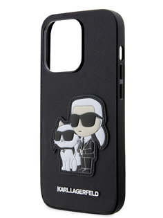 Чехол Karl Lagerfeld для iPhone 14 Pro из экокожи Black