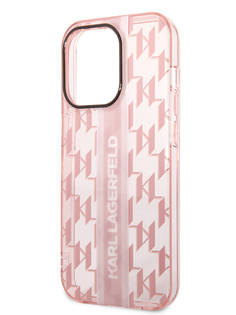 Чехол Karl Lagerfeld для iPhone 14 Pro Max с принтом, Pink